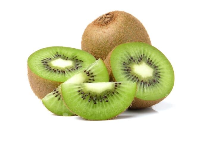 Kiwi fruits slice on white background KIWI