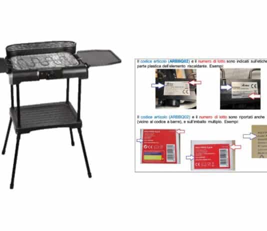 Richiamato barbecue Ardes: c’è rischio di incendio BARBECUE INCENDIO