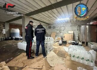 Olio “colorato” venduto come extravergine: le aziende coinvolte OLIO EXTRVERGINE CARABINIERI