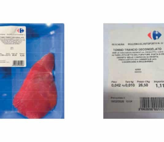 Carrefour richiama tonno a pinne gialle decongelato per istamina CARREFOUR TONNO ISTAMINA