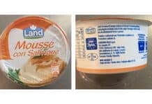 Rischio botulino, Eurospin richiama mousse con salmone Land BOTULINO EUROSPIN