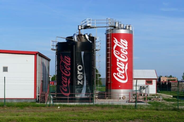 Dunaharaszti , Hungary - May 25. 2019: Coca Cola bottling company in Dunaharaszti in Hungary coca-cola