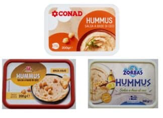 Hummus con salmonella: richiami per Conad, Zorbas e Primia