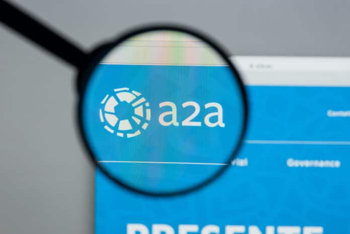 Milan, Italy - August 10, 2017: A2A website homepage. It . A2A logo visible. A2A