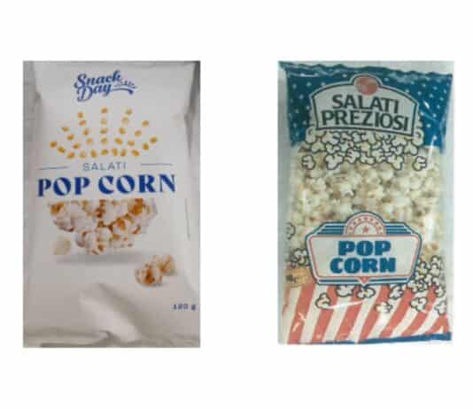 Richiamati pop corn Lidl e Salati Preziosi per alcaloidi tropanici oltre i limiti