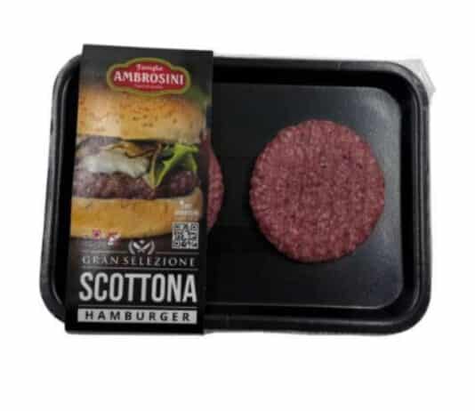 Hamburger di scottona Ambrosini richiamato per salmonella