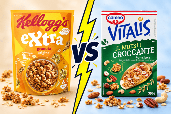 Confronto croccante tra Extra e Vitalis GRANOLA MUESLI