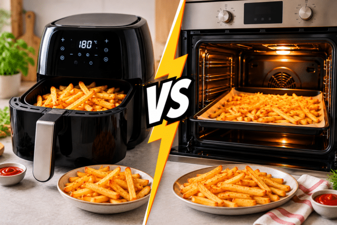 Friggitrice ad aria contro forno tradizionale